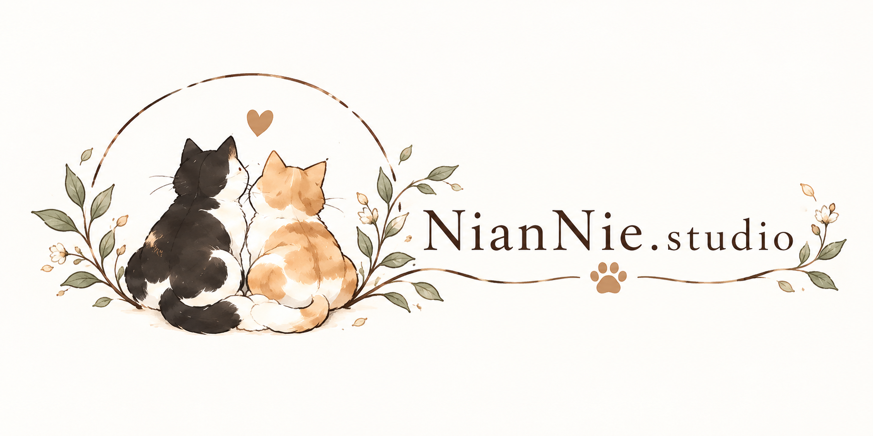 NianNie.studio 雙貓品牌橫幅